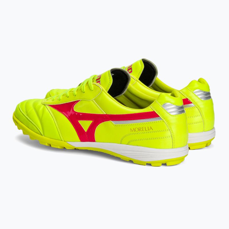 Mizuno Morelia Sala Elite TF Sicherheitsgelb/Feurige Koralle 2/Galaxysilber Herren Fußballschuhe 4