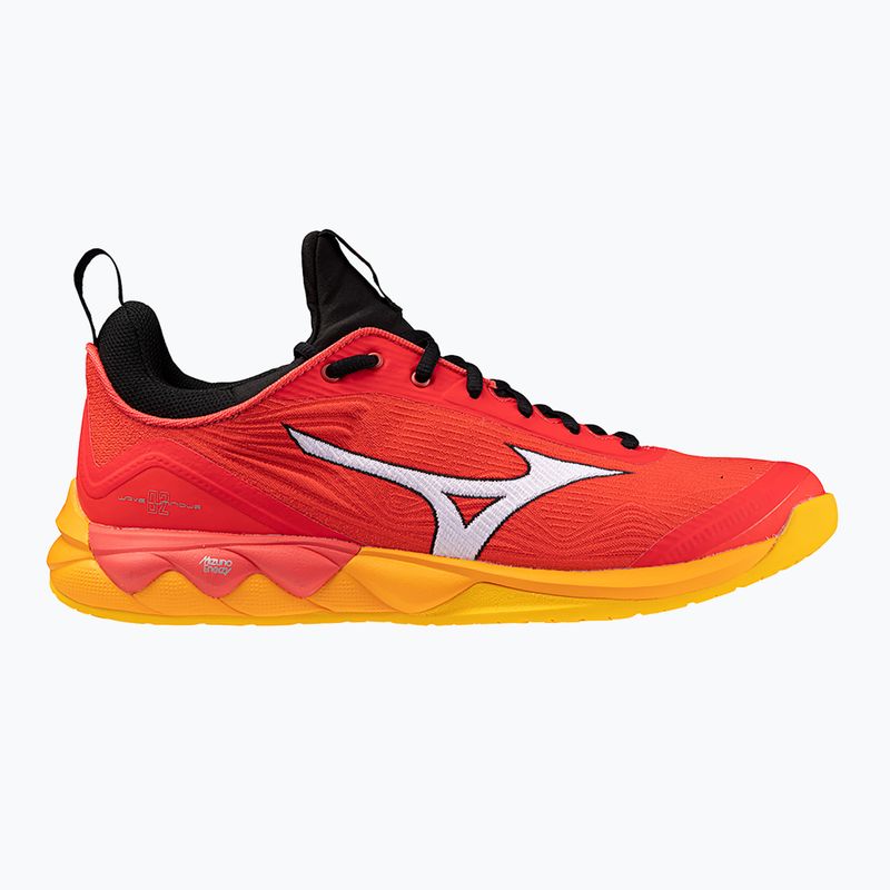 Herren Volleyballschuhe Mizuno Wave Luminous 2 leuchtend rot/weiß/carrot curl