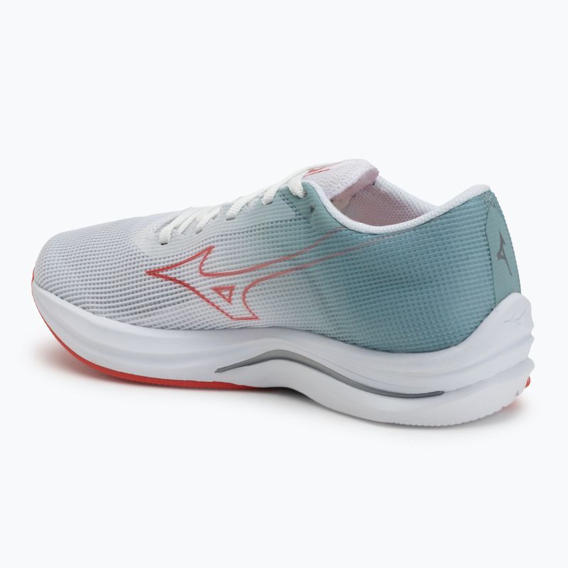 Damen Laufschuhe Mizuno Wave Rebellion Sonic 2 river weiß/cayenne/grauer Nebel 3