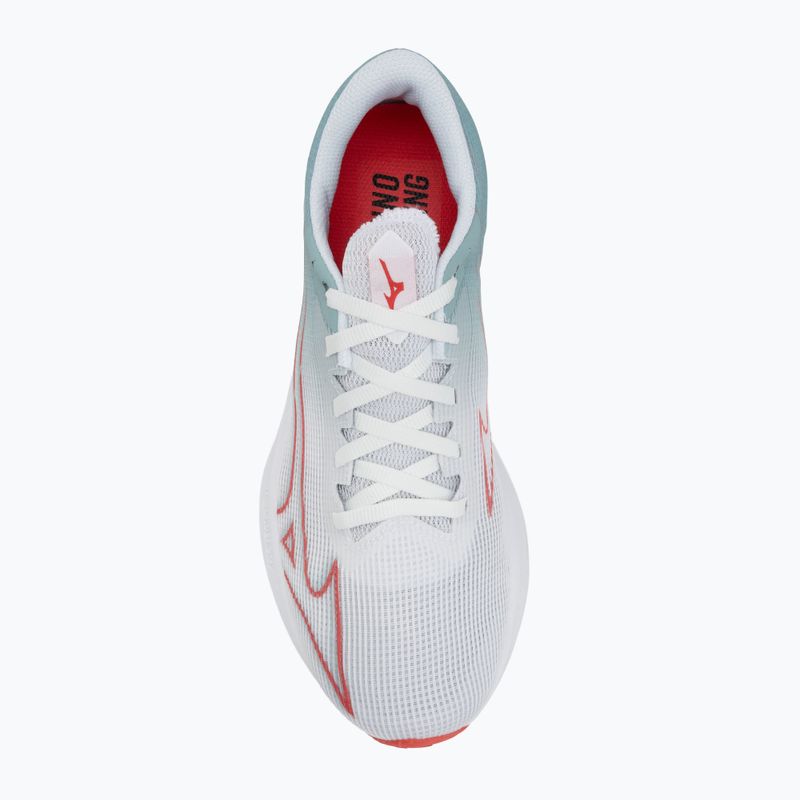 Damen Laufschuhe Mizuno Wave Rebellion Sonic 2 river weiß/cayenne/grauer Nebel 5