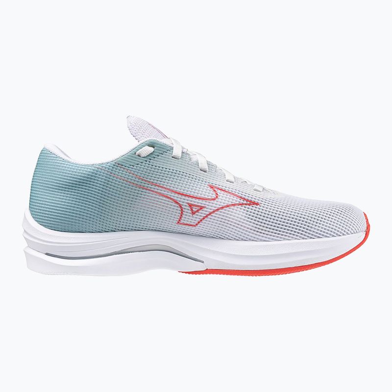 Damen Laufschuhe Mizuno Wave Rebellion Sonic 2 river weiß/cayenne/grauer Nebel 2