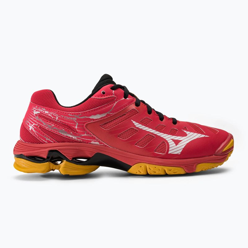 Herren Volleyballschuhe Mizuno Wave Voltage leuchtend rot/weiß/carrot curl 2