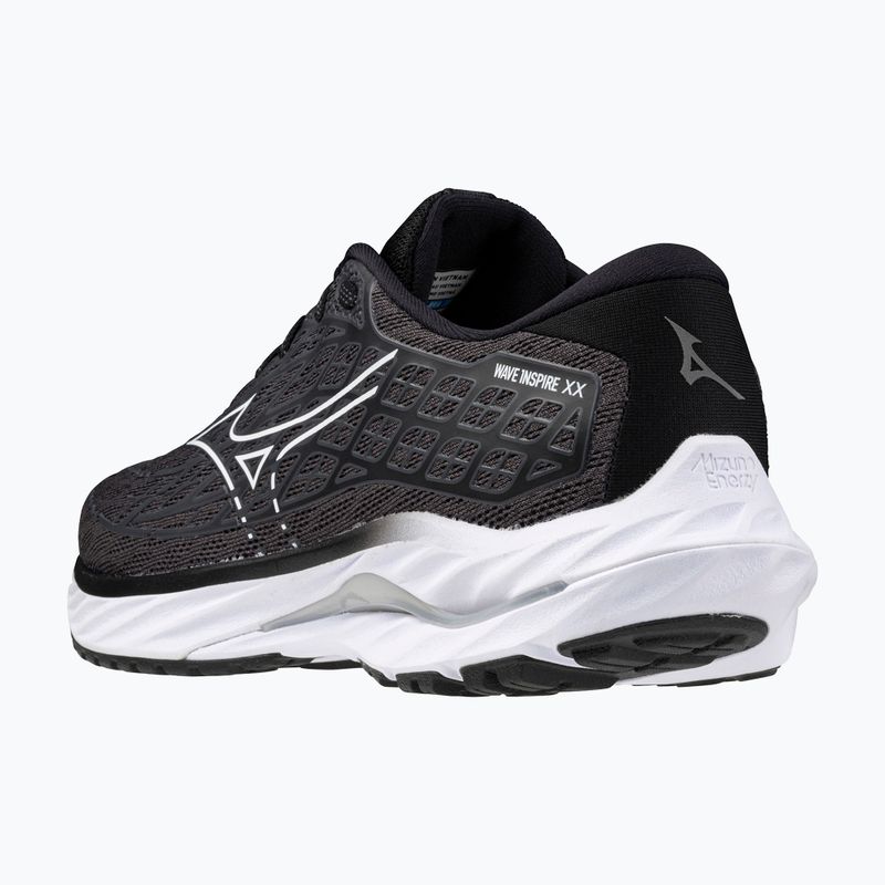 Damen Laufschuhe Mizuno Wave Inspire 20 Ebenholz/ Weiß/ Schwarz 5