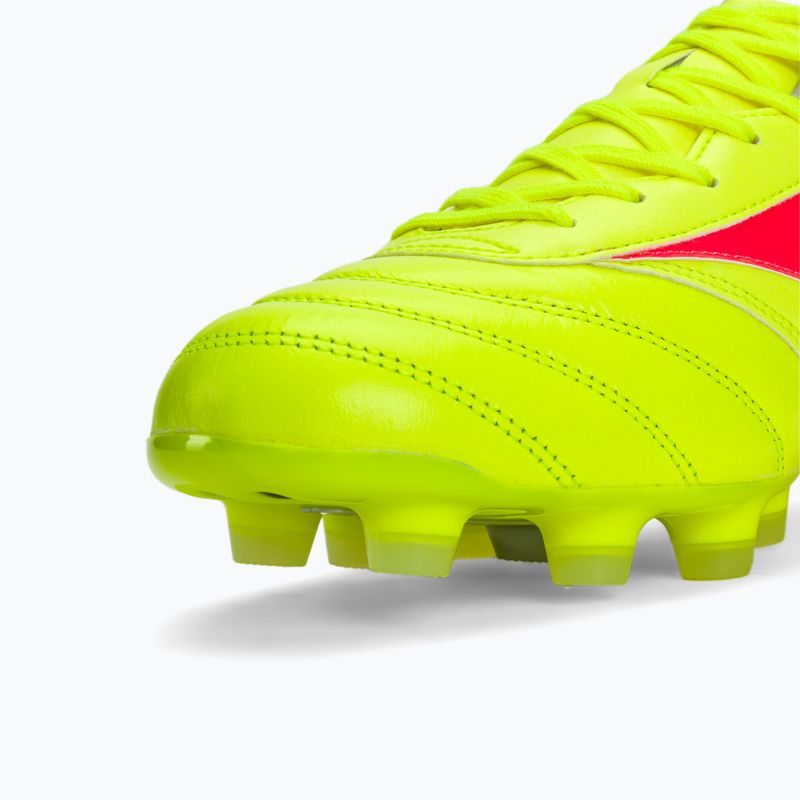 Mizuno Morelia II Pro MD Sicherheitsgelb/Feurige Koralle 2/Galaxysilber Herren Fußballschuhe 8