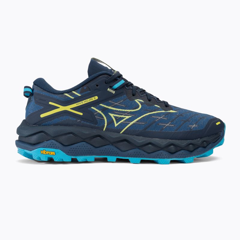 Herren Laufschuhe Mizuno Wave Mujin 10 Kleid blau/scharf grün/Schwimmkappe 2