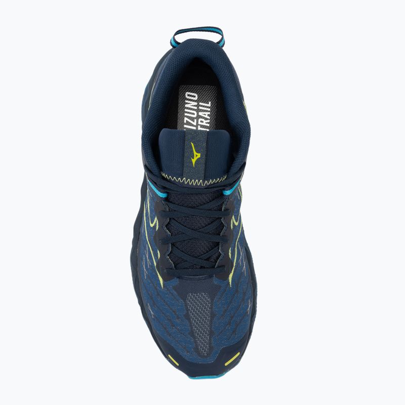Herren Laufschuhe Mizuno Wave Mujin 10 Kleid blau/scharf grün/Schwimmkappe 5