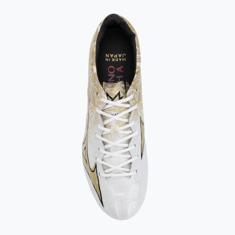 Herren Fußballschuhe Mizuno Alpha Japan AG weiß/ge gold/schwarz 5