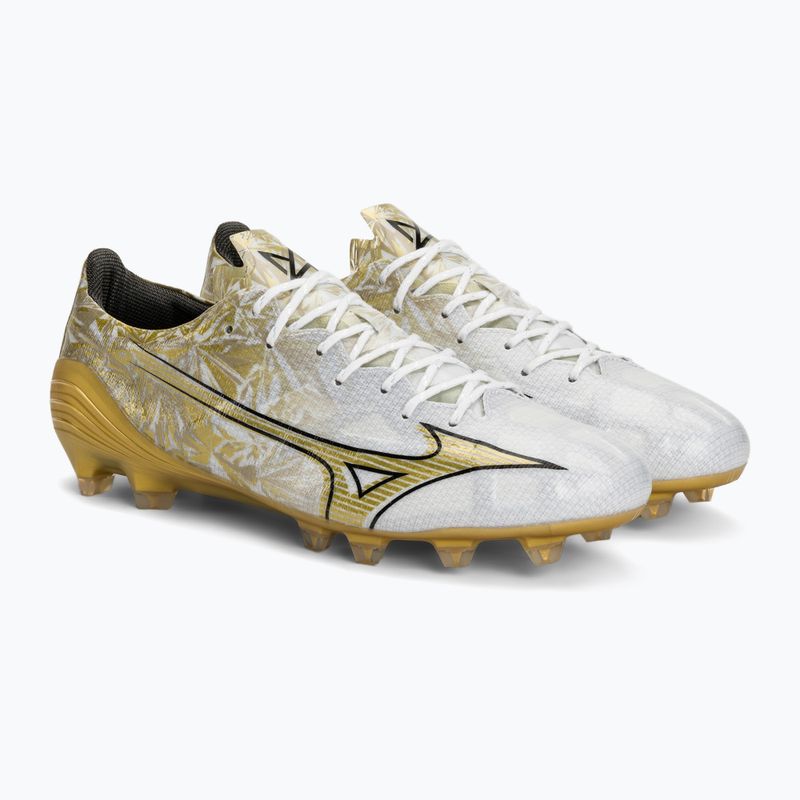 Mizuno Herren Fußballschuhe Αlpha Elite MD weiß/ge gold/schwarz 5