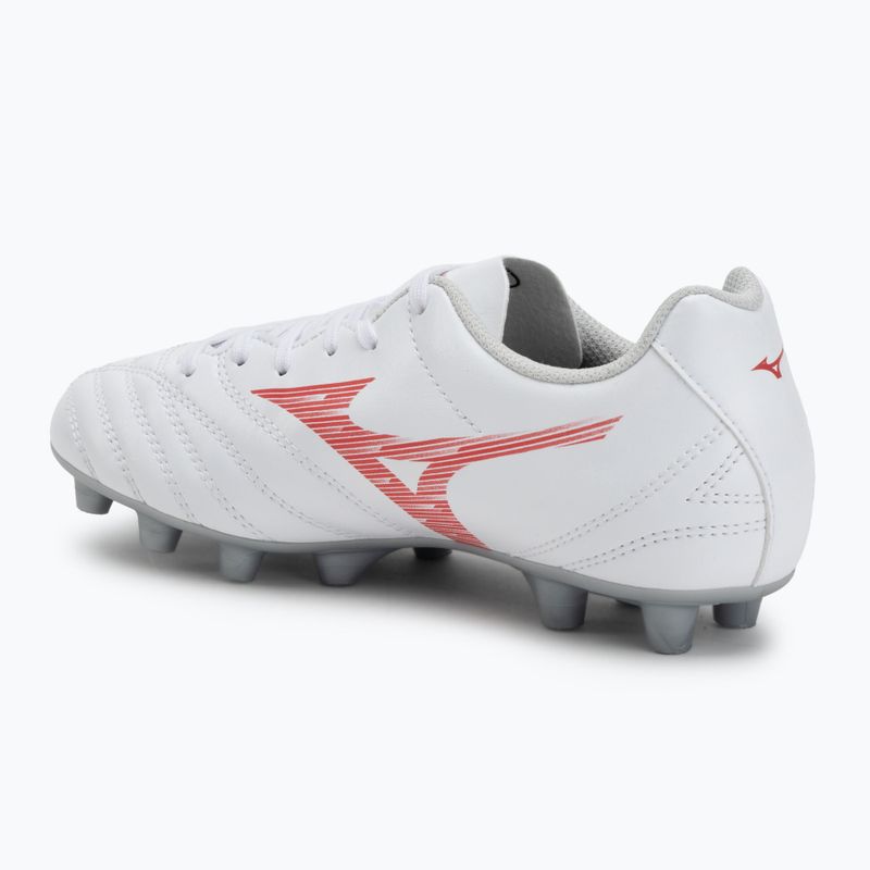 Mizuno Monarcida Neo III Select Jr MD Kinder-Fußballschuhe weiß/radiant rot 3