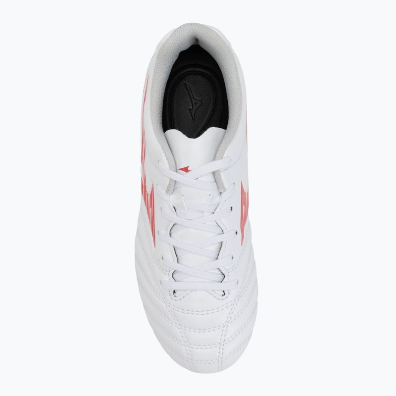 Mizuno Monarcida Neo III Select Jr MD Kinder-Fußballschuhe weiß/radiant rot 5