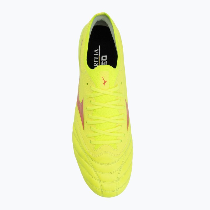 Mizuno Morelia Neo IV β Elite MIX sicherheitsgelb/feurige Koralle 2/sicherheitsgelb Herren Fußballschuhe 5