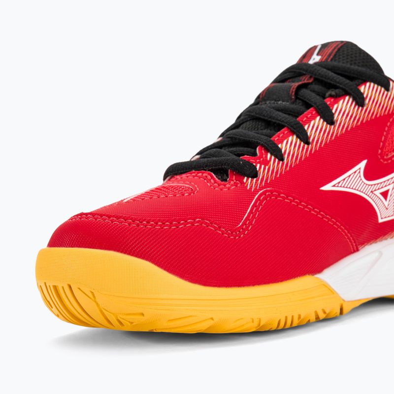 Mizuno Stealth Star 2 Jr Kinderhandballschuhe strahlend rot/weiß/carrot curl 8