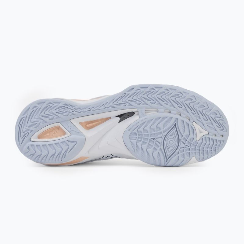 Frauen-Handballschuhe Mizuno Wave Mirage 5 weiß/navy Pfingstrose/Pfirsich parfait 4