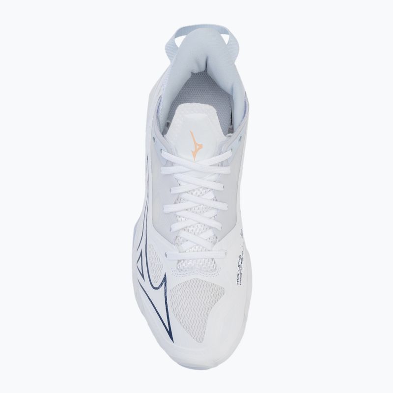 Frauen-Handballschuhe Mizuno Wave Mirage 5 weiß/navy Pfingstrose/Pfirsich parfait 5