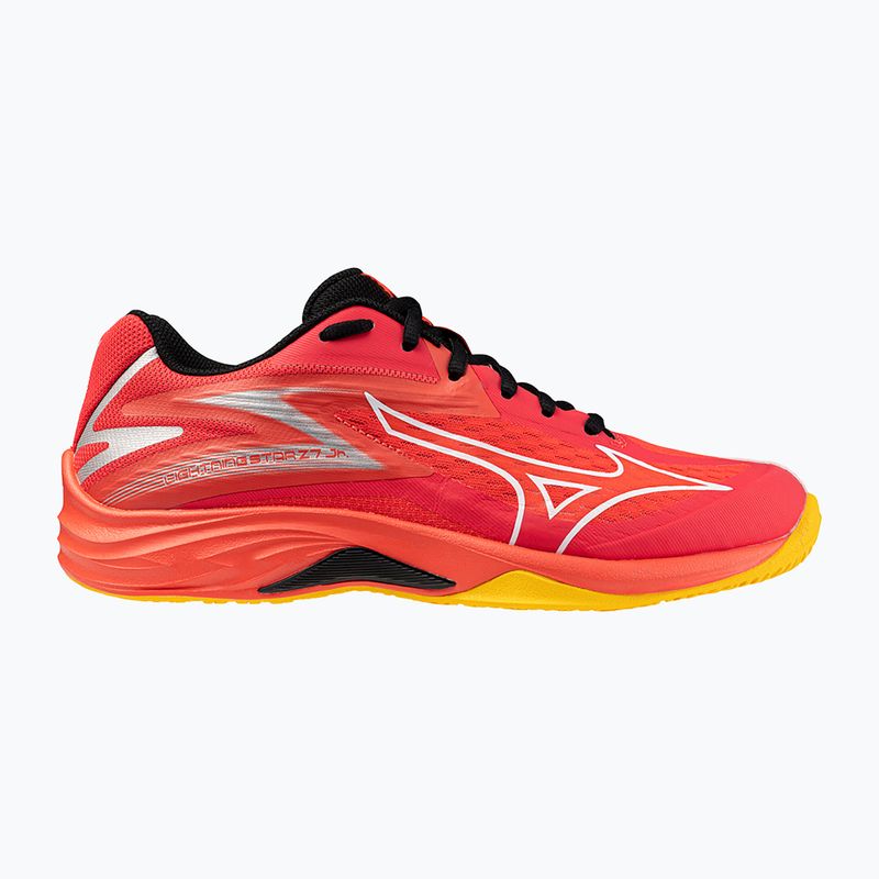 Mizuno Lightning Star Z7 strahlend rot/weiß/karotte curl Kinder Volleyballschuhe 8