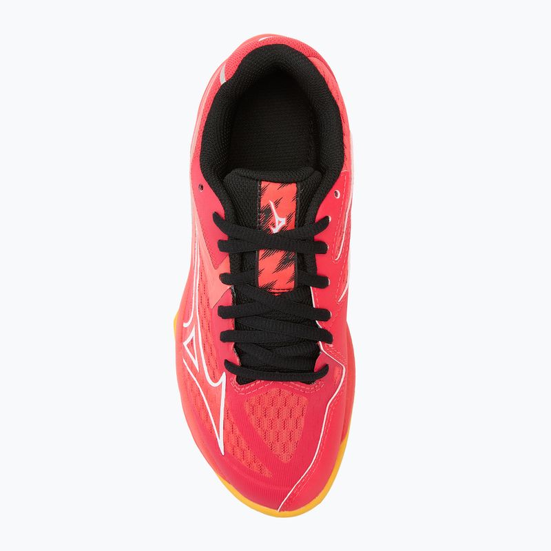 Mizuno Lightning Star Z7 strahlend rot/weiß/karotte curl Kinder Volleyballschuhe 5