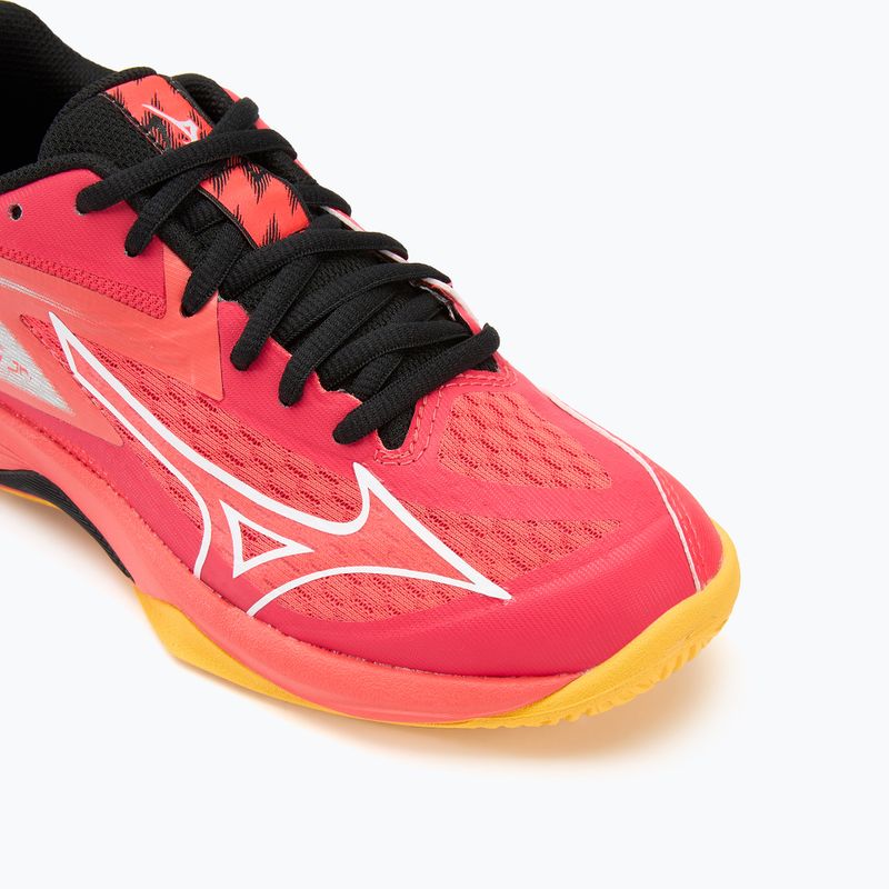 Mizuno Lightning Star Z7 strahlend rot/weiß/karotte curl Kinder Volleyballschuhe 7