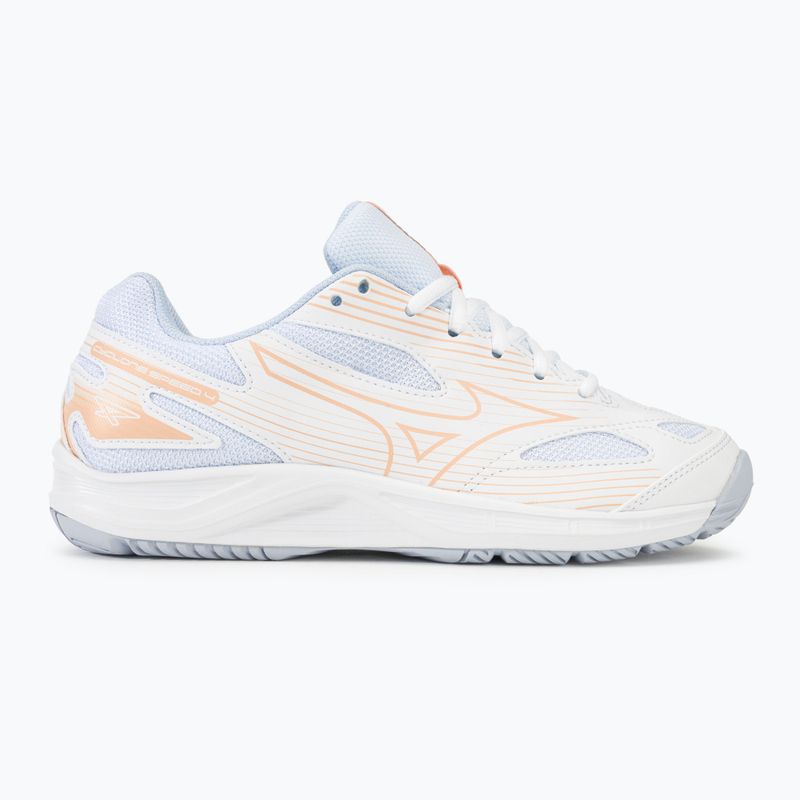 Volleyballschuhe Damen Mizuno Cyclone Speed 4 white/peach parfait/halogen blue 2