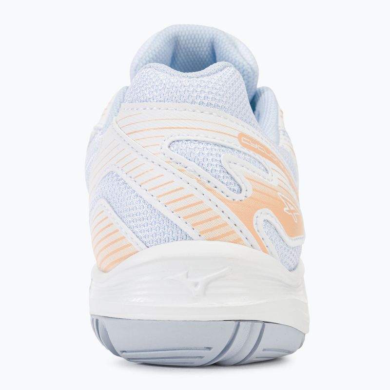 Volleyballschuhe Damen Mizuno Cyclone Speed 4 white/peach parfait/halogen blue 6