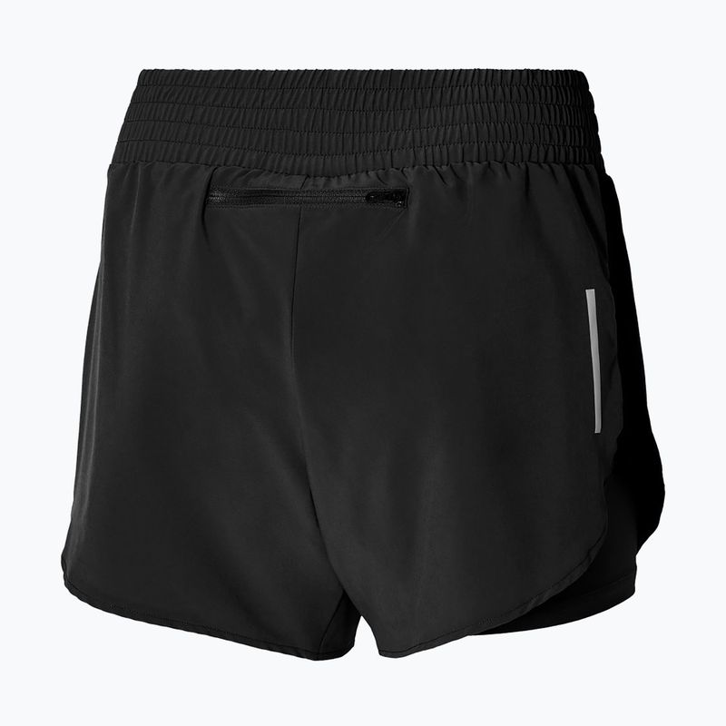 Damen Laufshorts Mizuno 2in1 4.5 schwarz 2