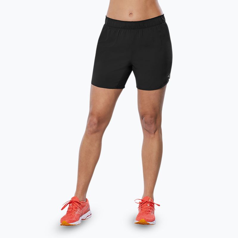 Damen Laufshorts Mizuno Multi Pocket schwarz