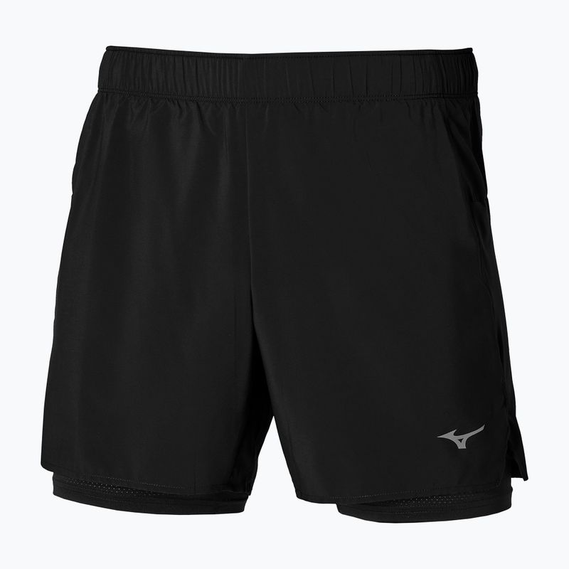 Herren Mizuno Core 5.5" 2IN1 Laufshorts schwarz