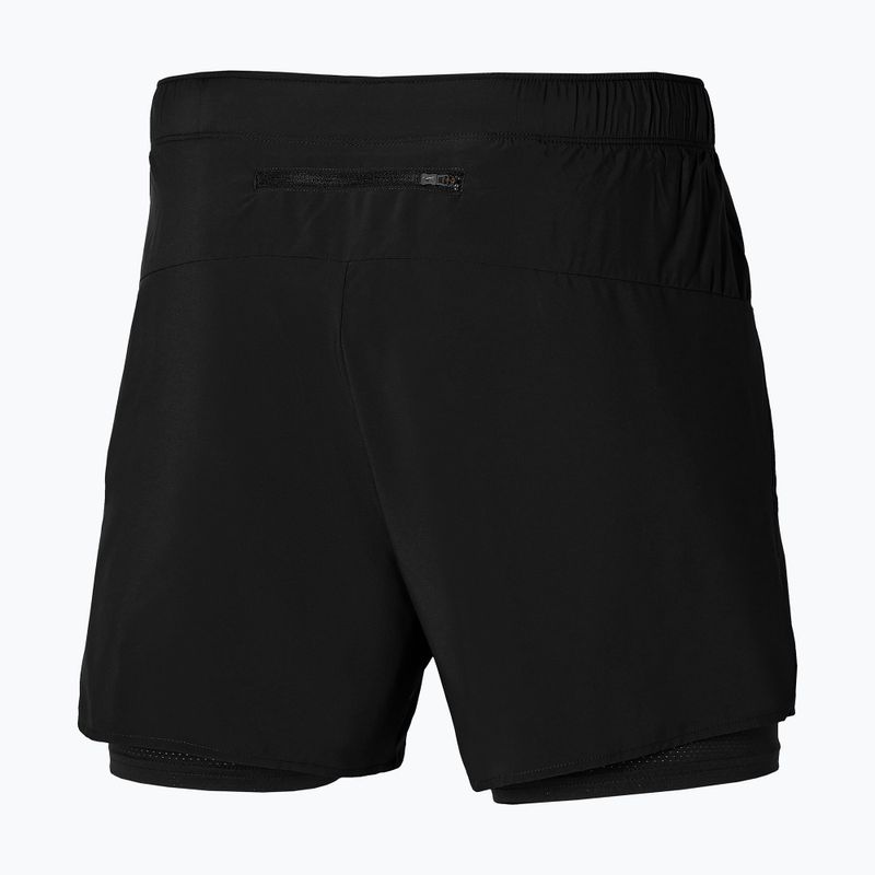 Herren Mizuno Core 5.5" 2IN1 Laufshorts schwarz 2