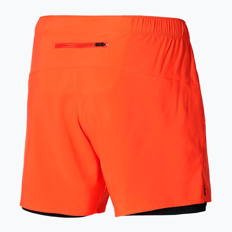 Herren Mizuno Core 5.5 2in1 nasturtium Laufshorts 4