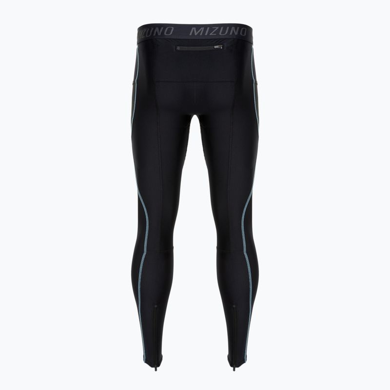 Laufleggings Herren Mizuno BG3000 Long black/ aquifer 2