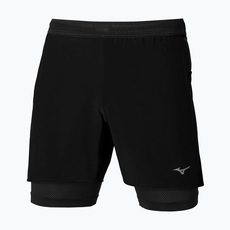 Herren Mizuno ER 5.5" 2IN1 Laufshorts schwarz