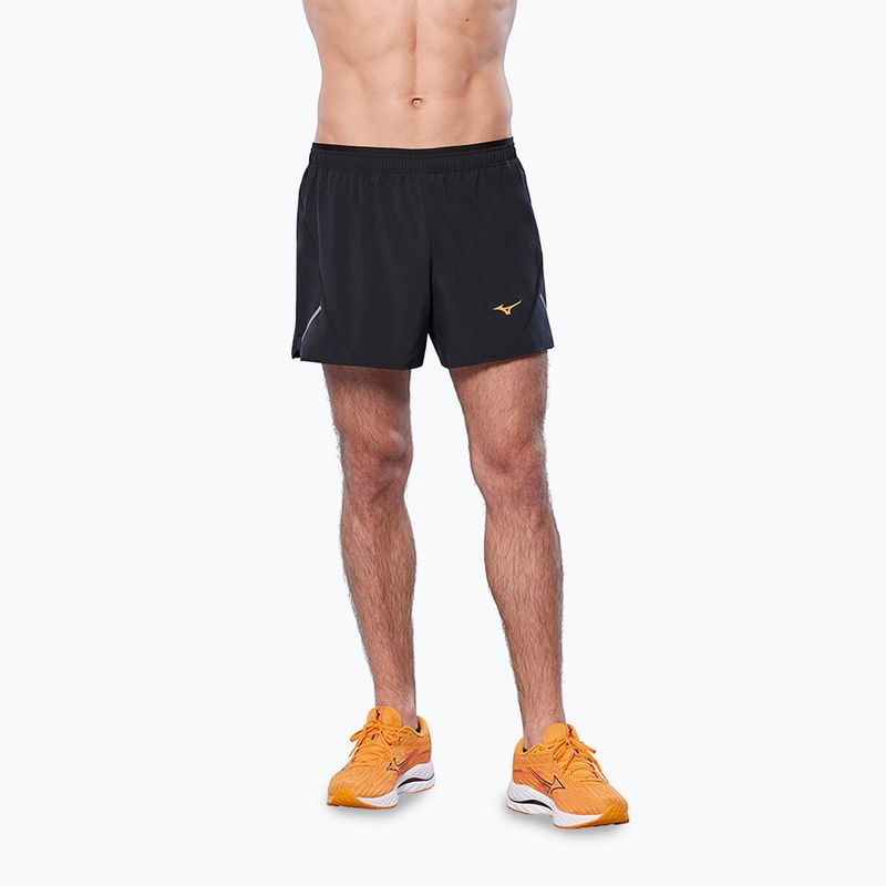 Herren Laufshorts Mizuno Alpha 3.5 schwarz