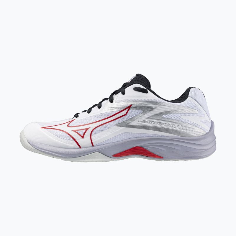 Kinder-Volleyballschuhe Mizuno Lightning Star Z7 weiß/salsa/schwarz 8