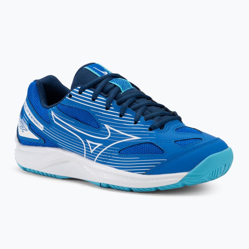 Mizuno Cyclone Speed 4 Volleyball Schuhe mugen blau/weiß/staatlich blau