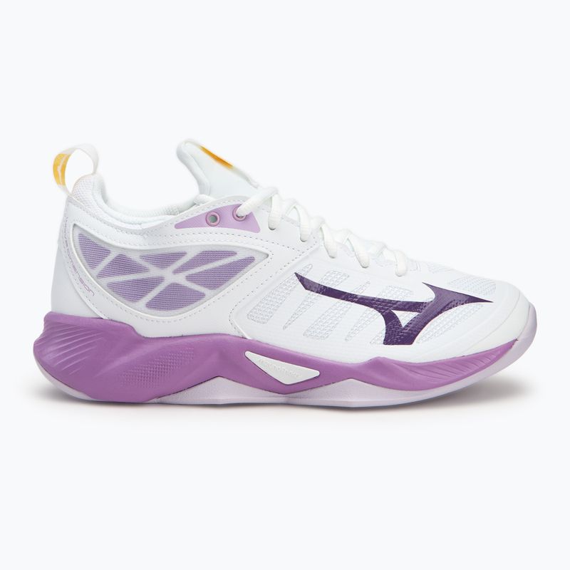 Damen Volleyballschuhe Mizuno Wave Dimension weiß/patricianisch lila/quince 2