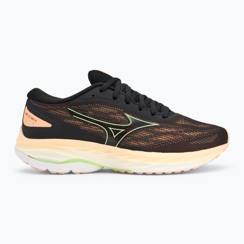 Damen Laufschuhe Mizuno Wave Ultima 15 schwarz/mizuno neo lime/apricot ice 2