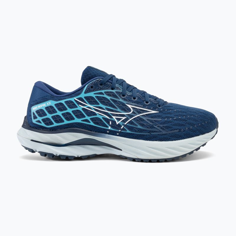 Herren Laufschuhe Mizuno Wave Inspire 20 Kombi Blau/Weiß/Flussblau 2