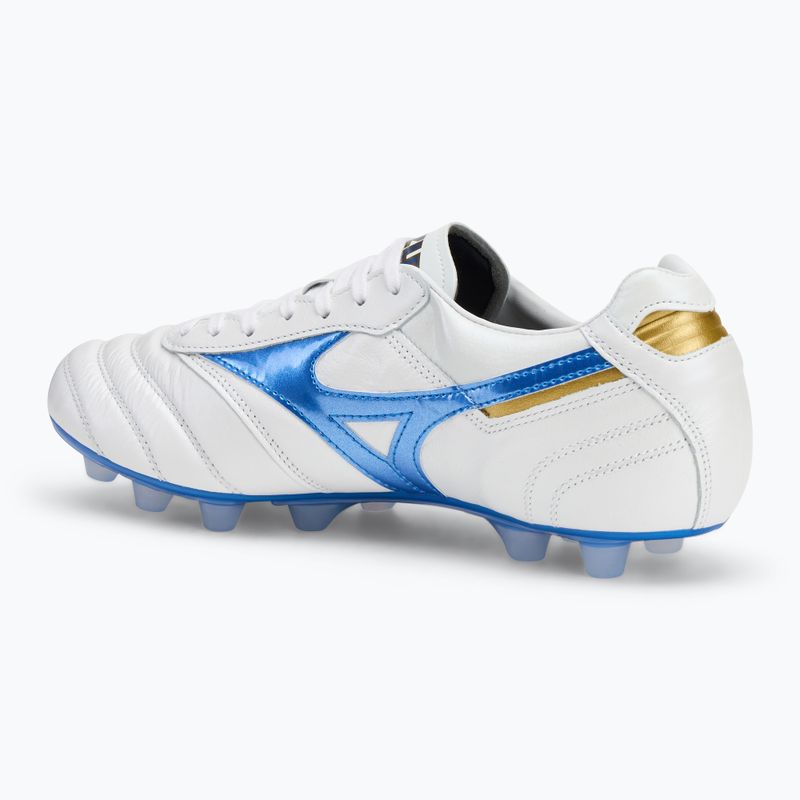 Mizuno Morelia II Japan Md Weiß/Laser Blau/Gold Herren Fußballschuhe 3