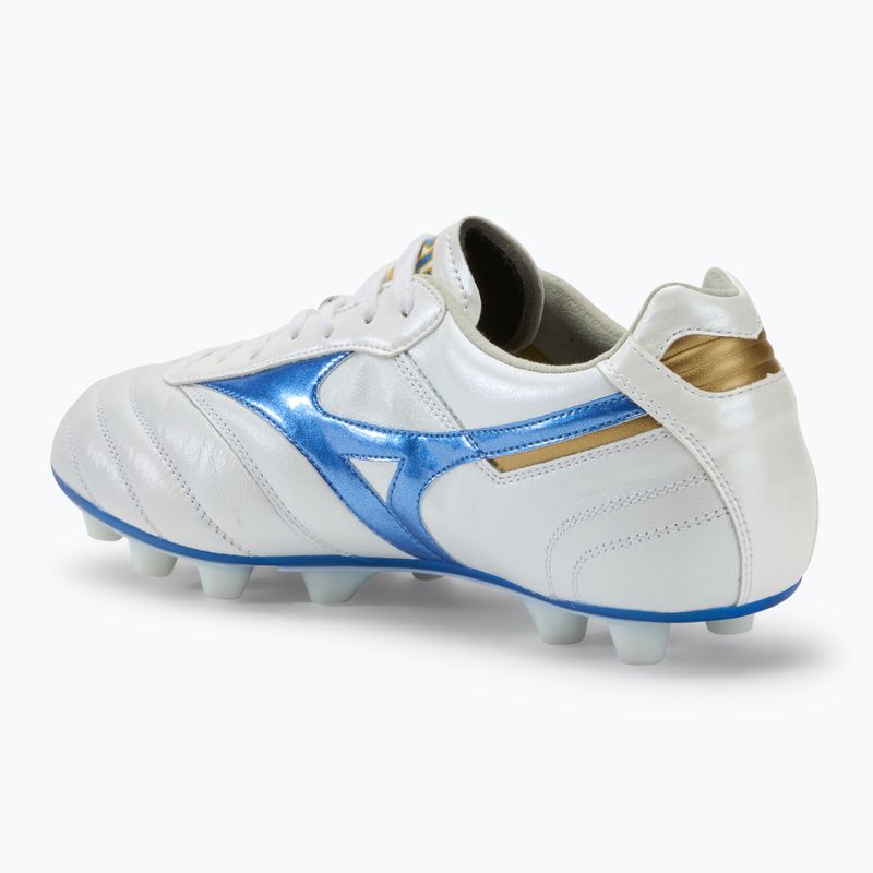 Mizuno Morelia II Elite Md weiß/laser blau/gold Herren Fußballschuhe 3