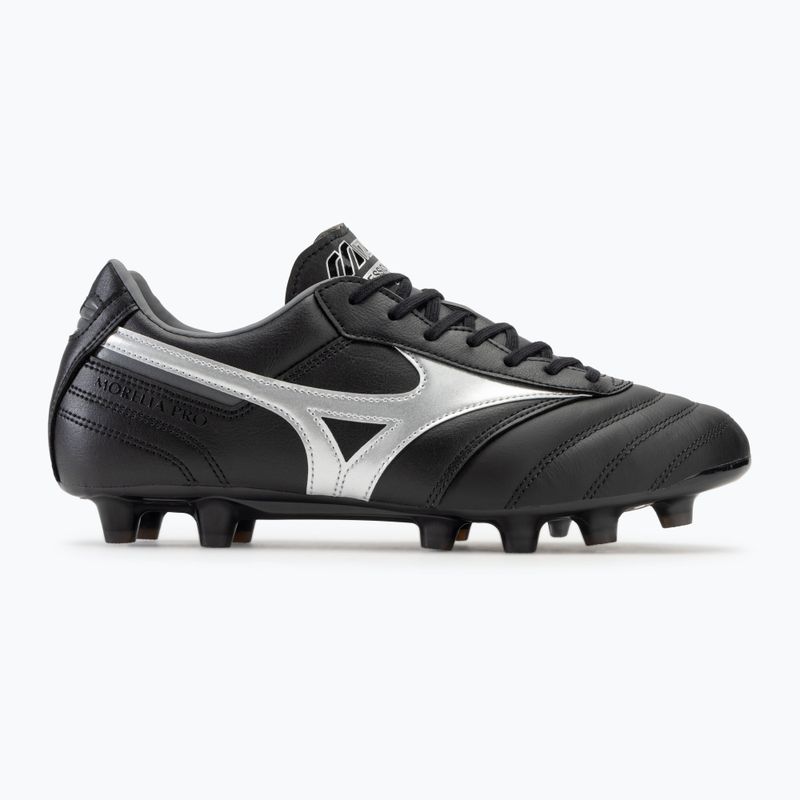 Mizuno Morelia II Pro MD Herren Fußballschuhe schwarz/Galaxysilber/dunkler Schatten 2