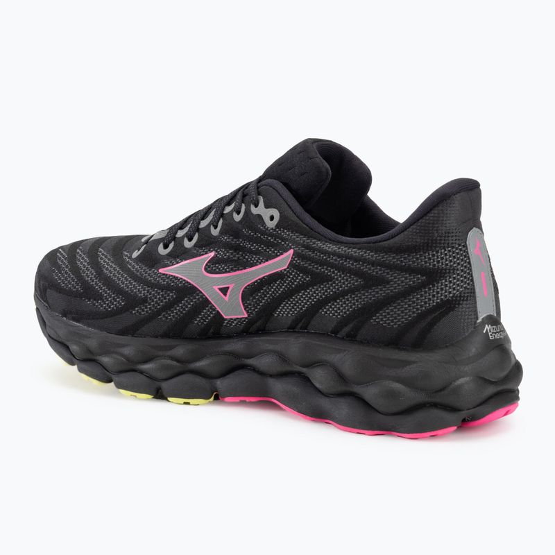 Herren Laufschuhe Mizuno Wave Sky 8 schwarz/silber/rosa tetra 3