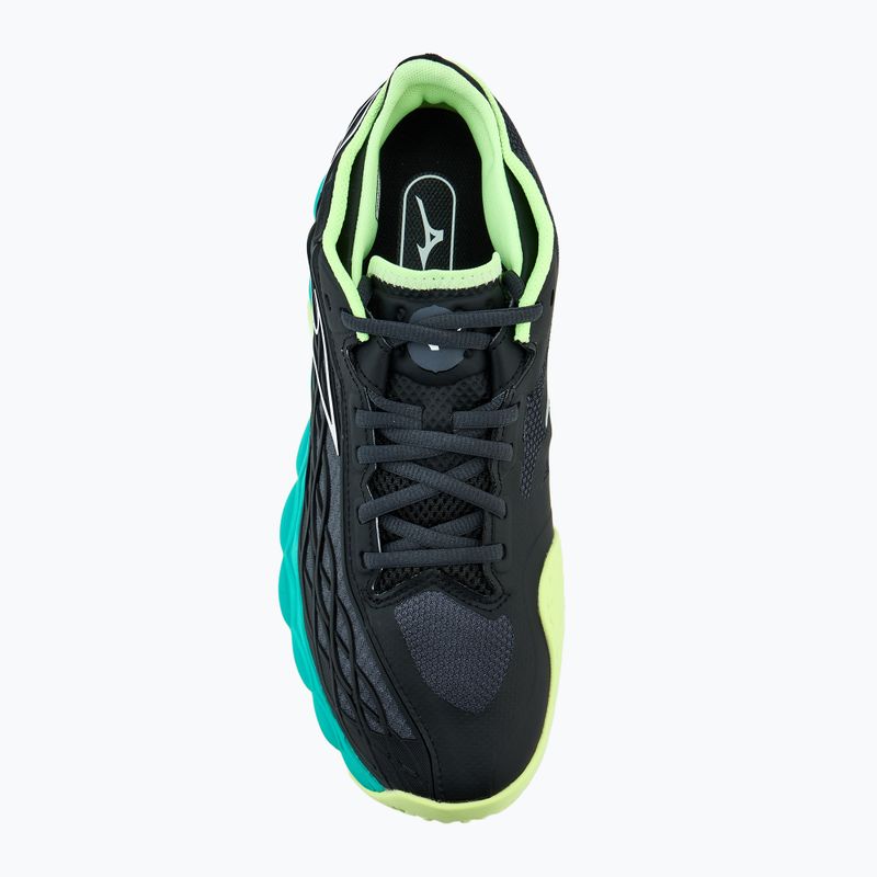 Herren Tennisschuhe Mizuno Wave Enforce Tour CC schwarz/weiß/mizuno neo lime 5
