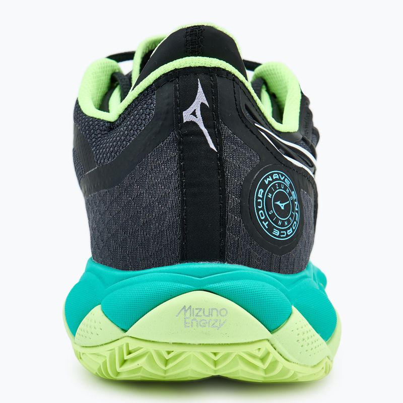 Herren Tennisschuhe Mizuno Wave Enforce Tour CC schwarz/weiß/mizuno neo lime 6