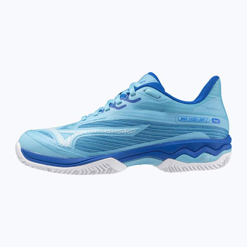 Damen Tennisschuhe Mizuno Wave Exceed Light 2 CC Flussblau/Weiß/Mugenblau