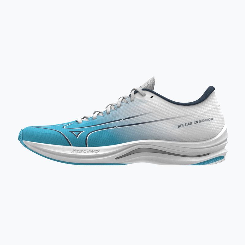 Damen Laufschuhe Mizuno Wave Rebellion Sonic 2 river blau/blau wing teal/weiß 8