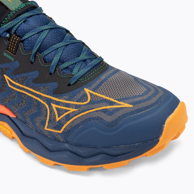 Herren Laufschuhe Mizuno Wave Daichi 8 Kombi blau/aprikot/scharf orange 7