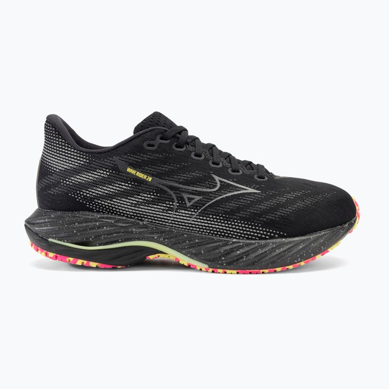 Herren Laufschuhe Mizuno Wave Rider 28 schwarz/silber/kalk 2