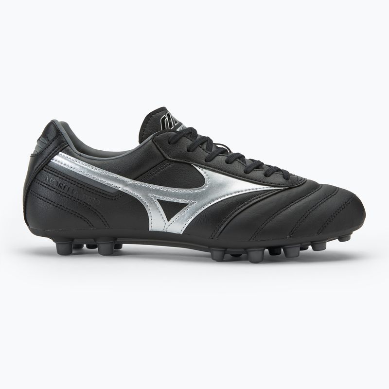 Herren Mizuno Morelia II Pro AG Fußballschuhe schwarz/Galaxysilber/dunkler Schatten 2