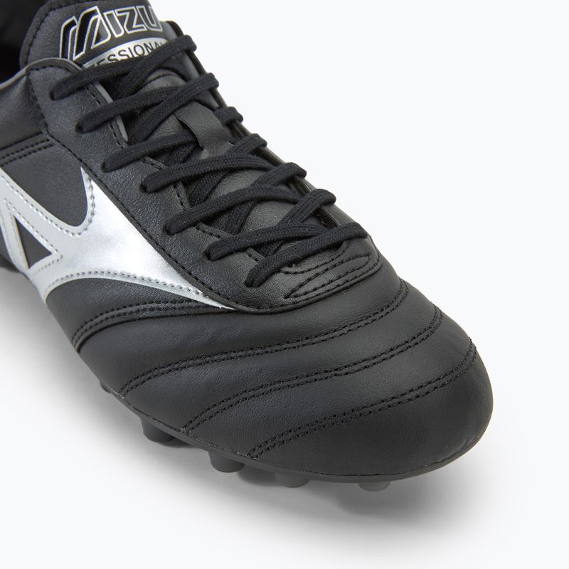 Herren Mizuno Morelia II Pro AG Fußballschuhe schwarz/Galaxysilber/dunkler Schatten 7