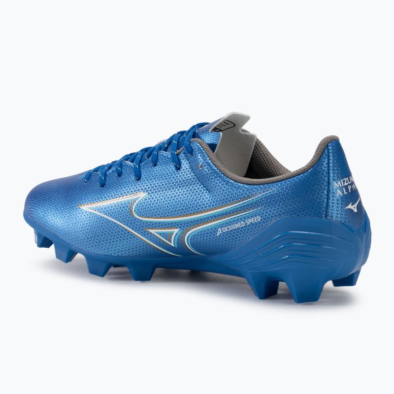 Herren Fußballschuhe Mizuno α Select FG weiß/laser blau/gold 3