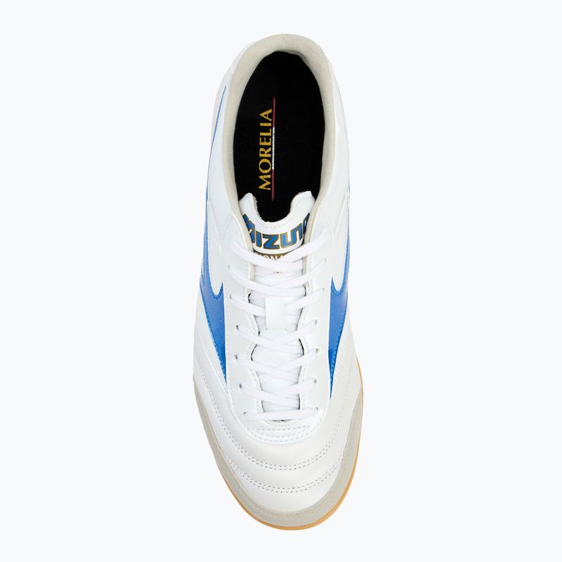 Mizuno Morelia Sala Elite IN Herren Fußballschuhe weiß/laser blau/gold 5